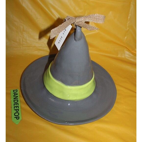 Rae Dunn Tonight We Fly Large Witch Hat Ceramic Birdhouse Feeder Halloween - Picture 4 of 10